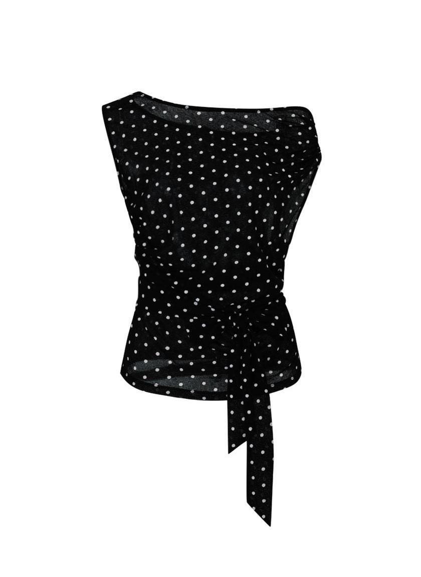 [3차] Dot Off Shoulder Top (Black)