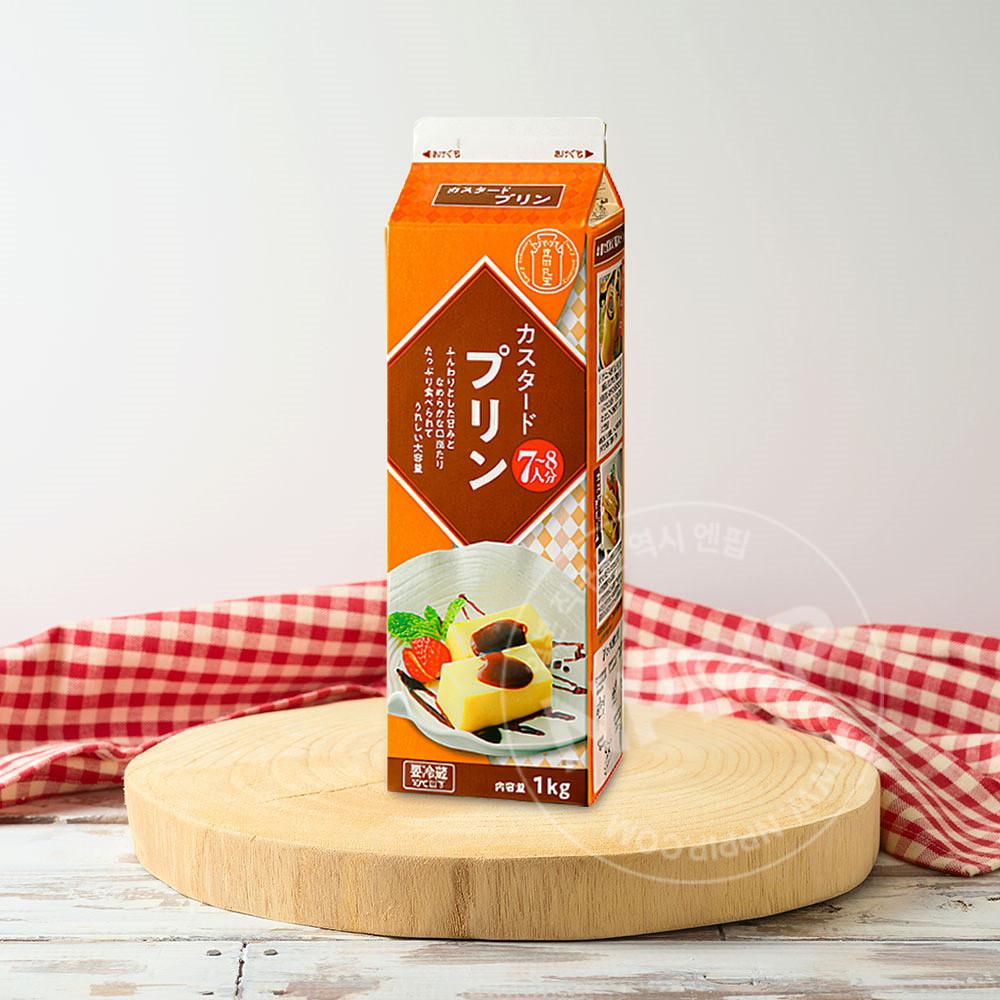 교무슈퍼 일본 우유팩 대용량 카스터트 푸딩 1kg