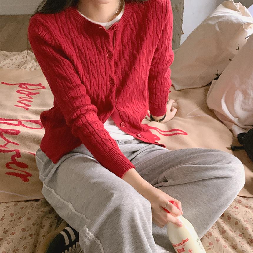 그레이스뮤즈 [무료배송][인생가디건/5만장돌파]슬리밍 케이블 니트 가디건