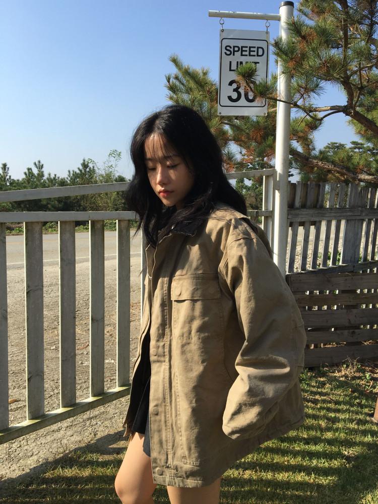 BEATER JACKET 비터 누빔 하프 워크 자켓