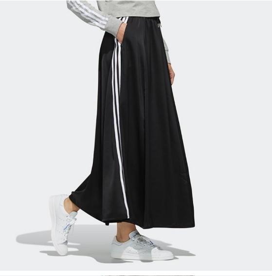 아디다스 롱 스커트 새틴 삼선 치마 LONG SATIN SKIRT FL0039