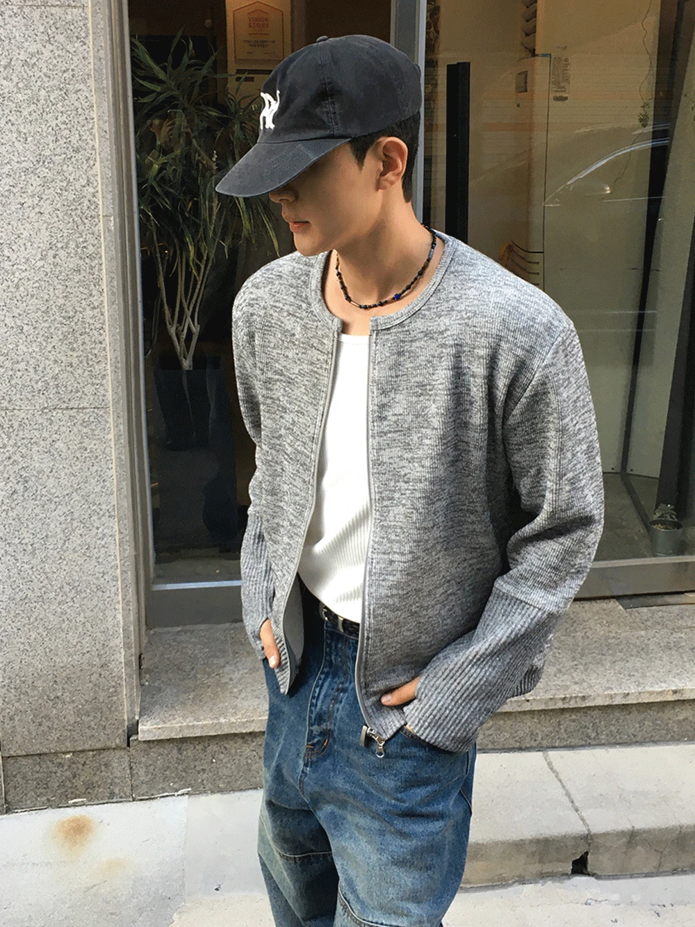 [핸드워머] Kido Handwarmer Zip-Up Cardigan