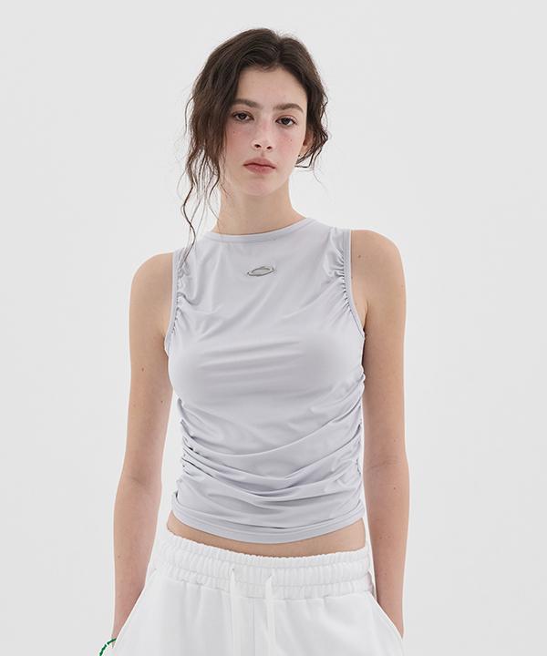 NOI1305 shirring span sleeveless (gray)