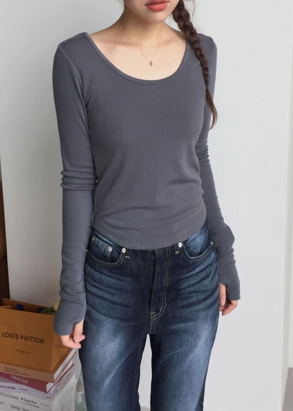 제리 워머 스판 무지 티셔츠(3colors)