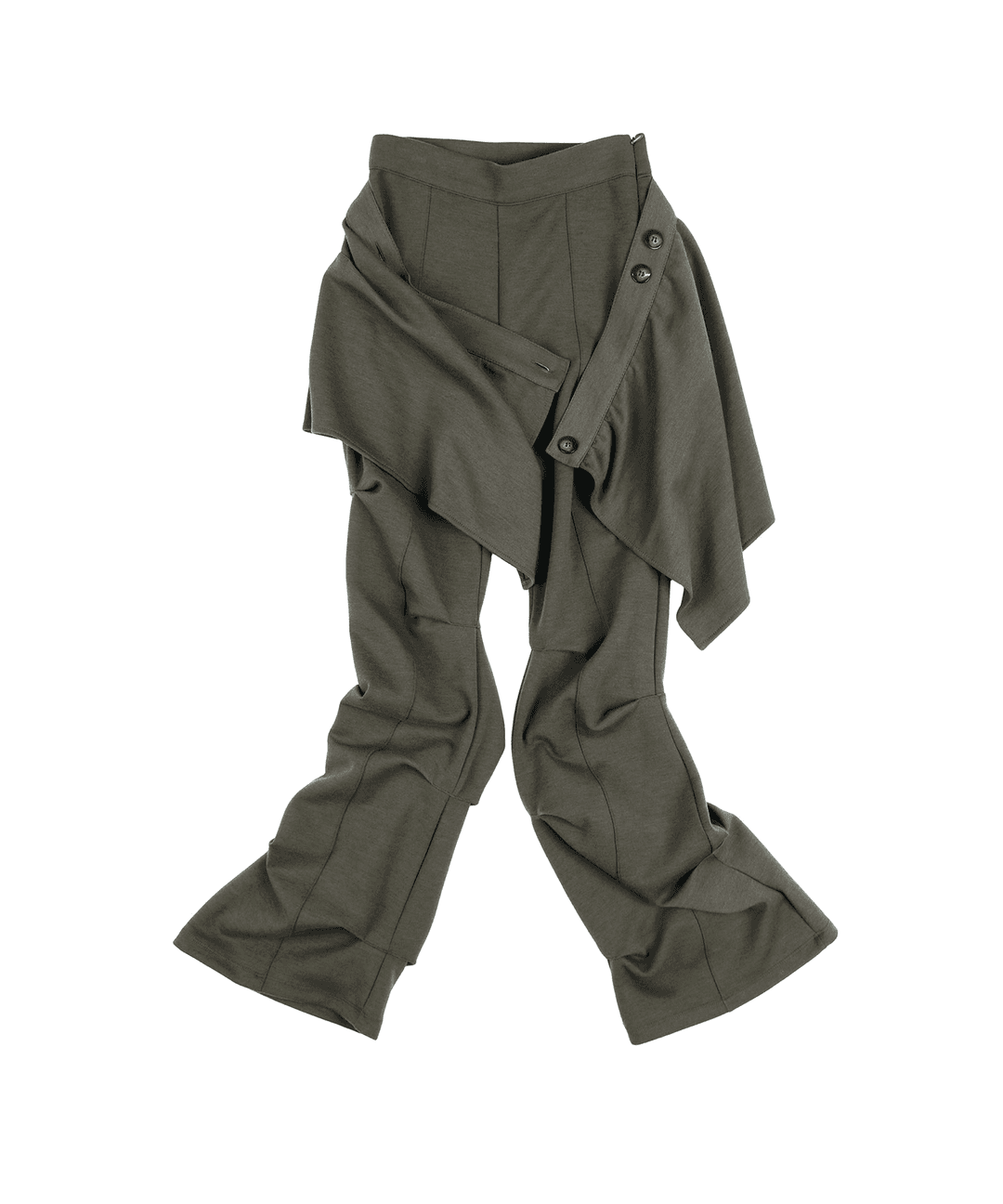 Wrap Over Tuck Pants / Khaki
