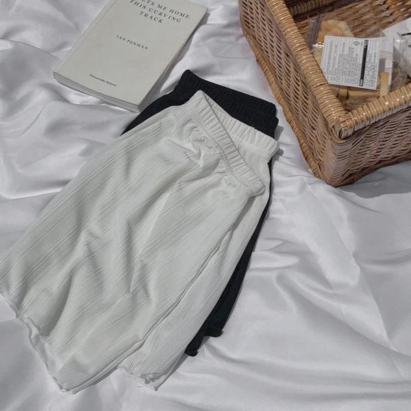 핫핑 [누적판매2만장👏][MADE] 플리츠속바지_홈웨어팬츠(44~110) (신상-데일리-베이직-빅사이즈속바지-홈웨어룩-부드러운-찰랑찰랑-시원한-기본버전-체형커버-장마룩-장마템)