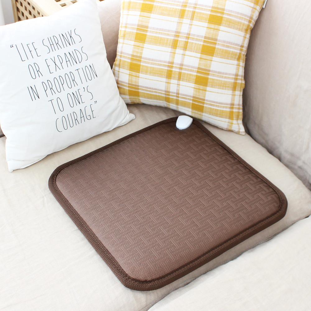 한일메디칼 온돌왕 전기방석 온열방석  쇼파 사무실방석 초코브라운 1인용