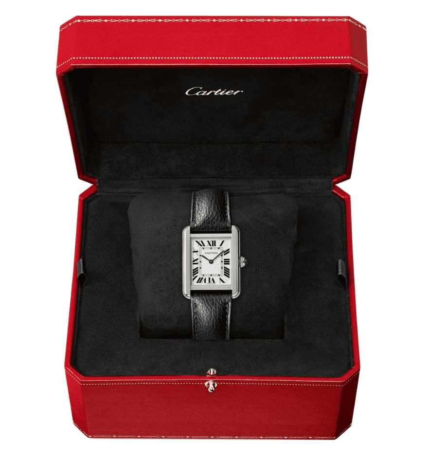 까르띠에 탱크솔로 은장 가죽 스몰 WSTA0030 추가비용X