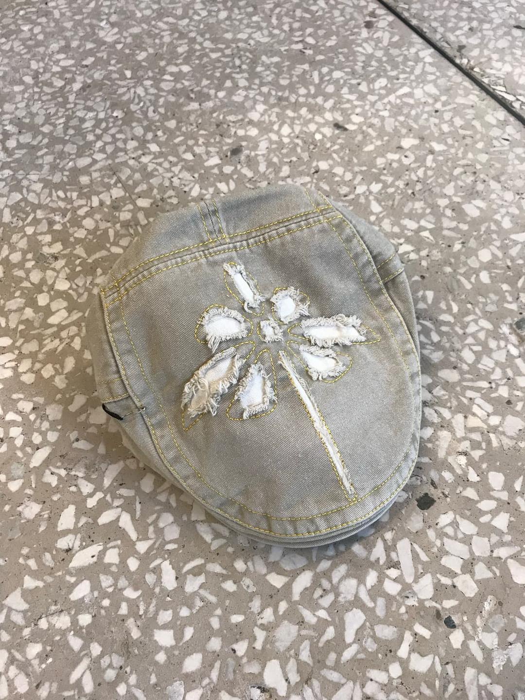 Vintage Denim Flower Flat Cap  | 후루츠패밀리