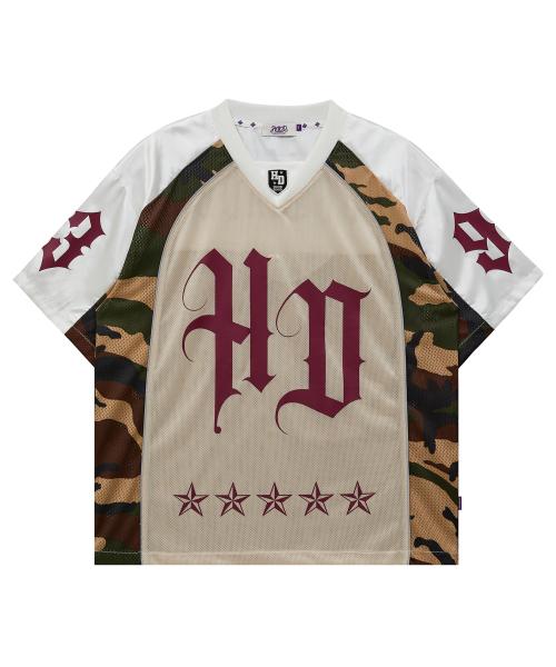 HD 카모 메쉬 져지 반팔티셔츠 화이트