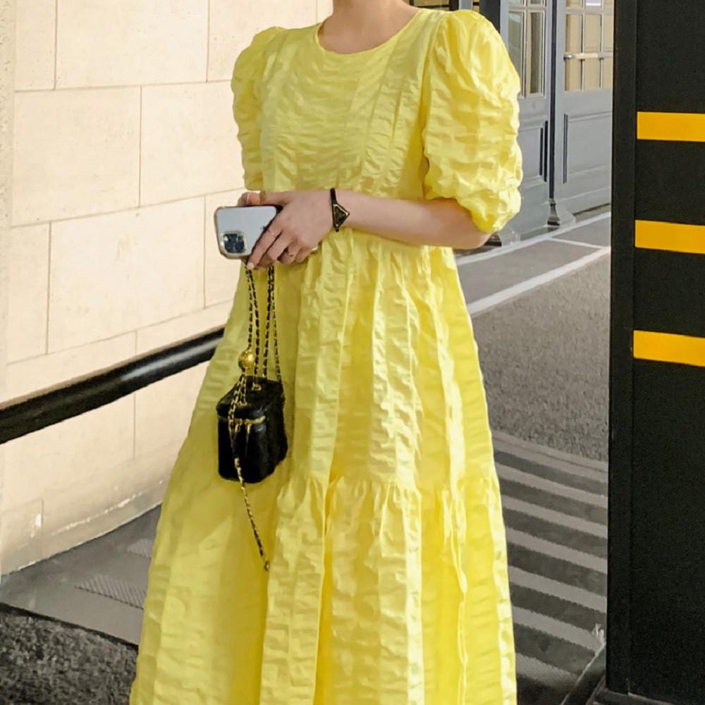 휴양지 원피스 시어서커원피스 지지미원피스 바캉스룩