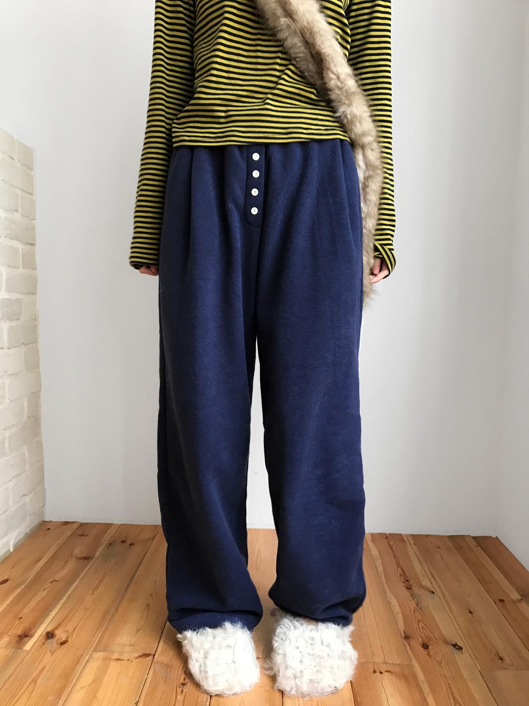 Bubble Terry Jogger Pants, Navy (3c)