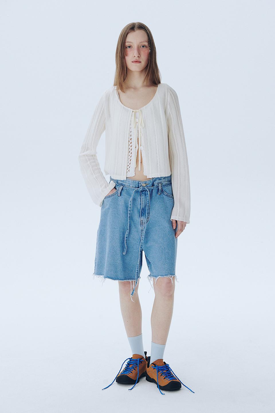 Open Work Cardigan_CREAM