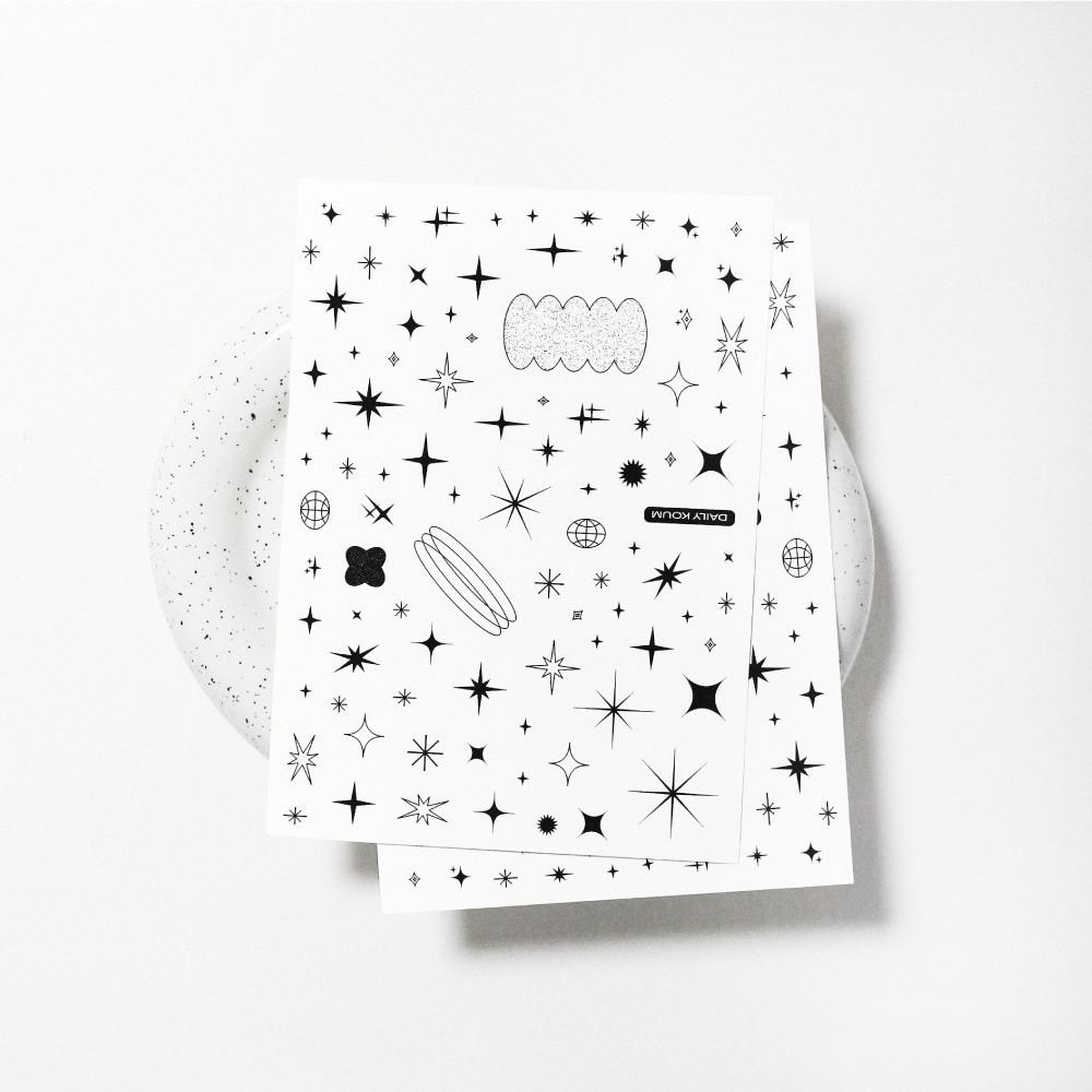 [데일리쿰] bling deco sticker 블링데코 판스티커 (2매)