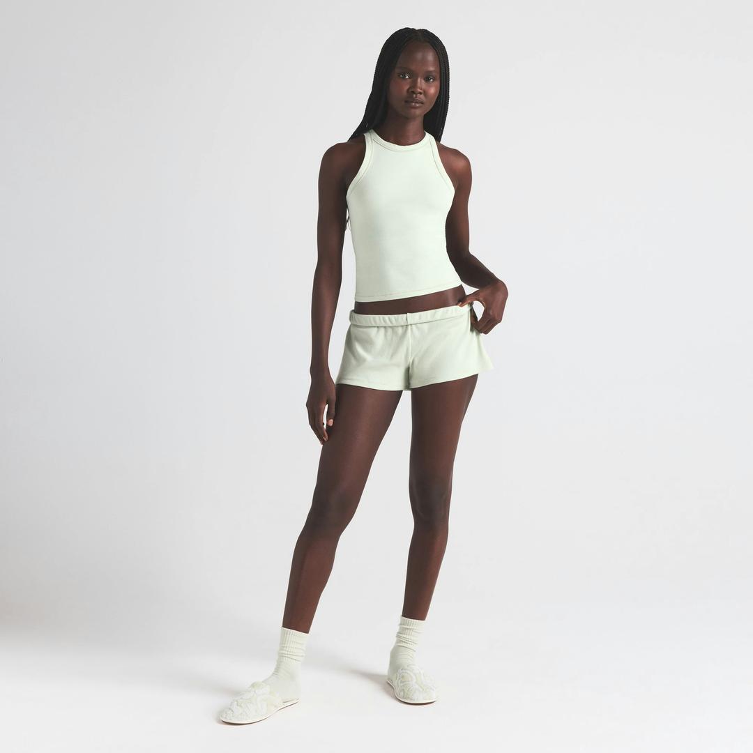 COTTON JERSEY CREW NECK TANK | SPEARMINT