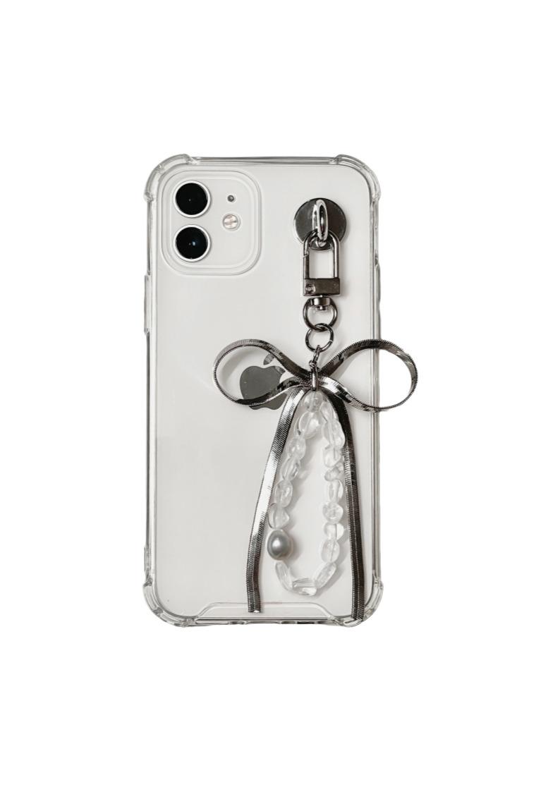 Clear Big Ribbon Keyring