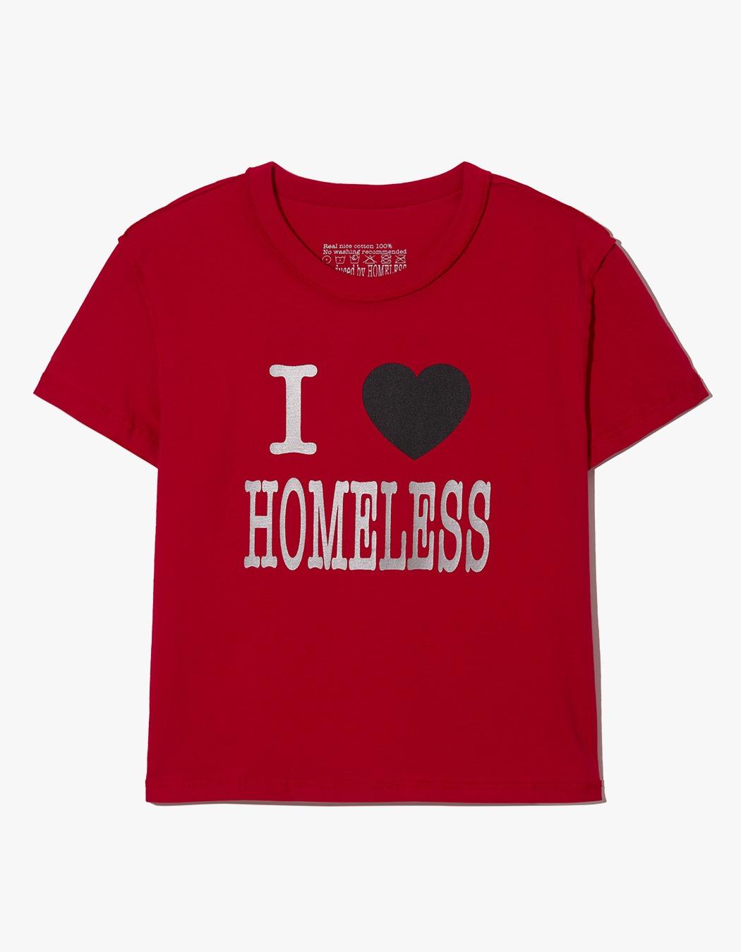 JUNK inside out M crop S sleeve - Red