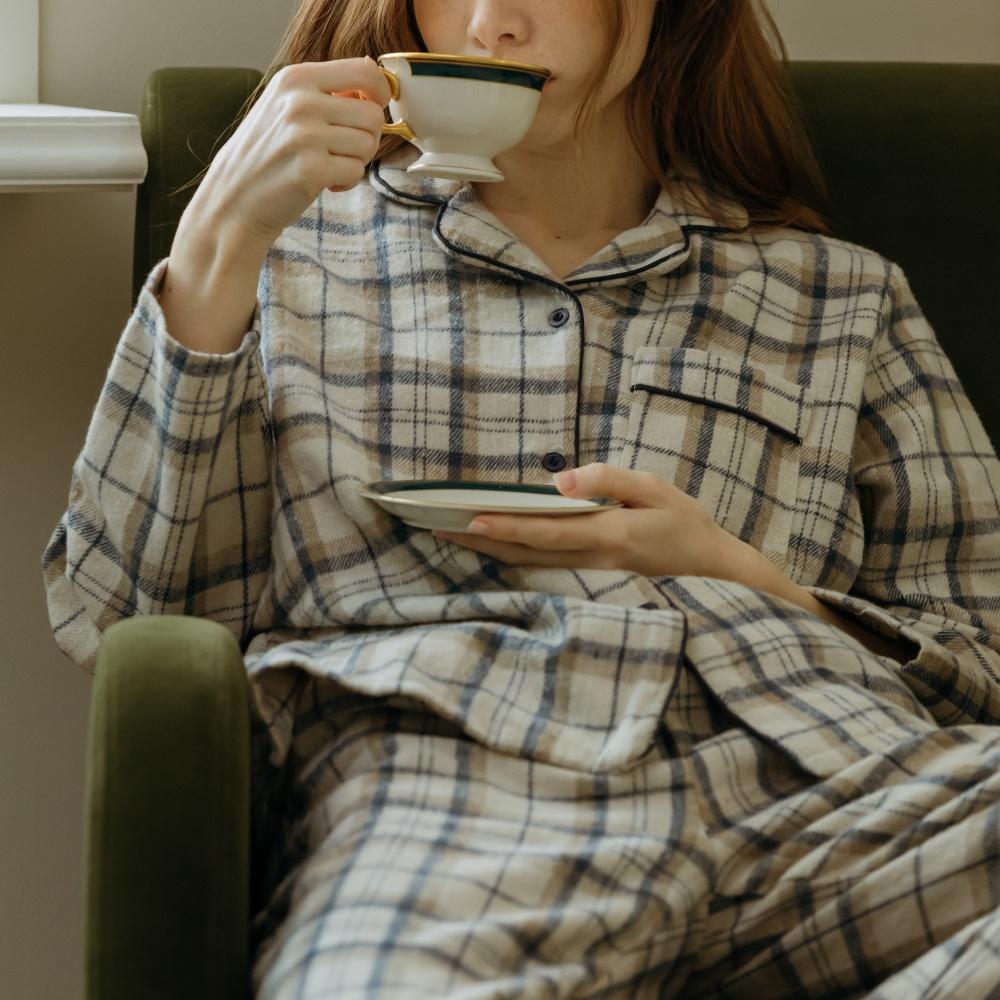 Fleece check homewear