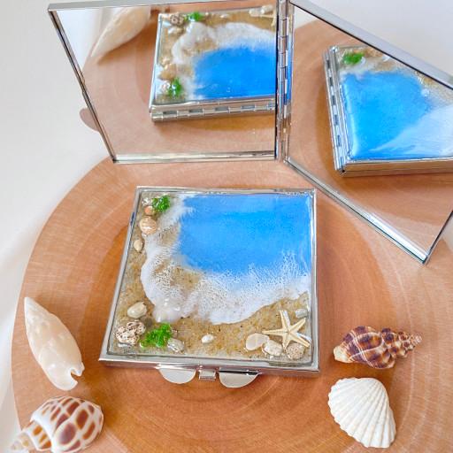 바다 사각접이거울