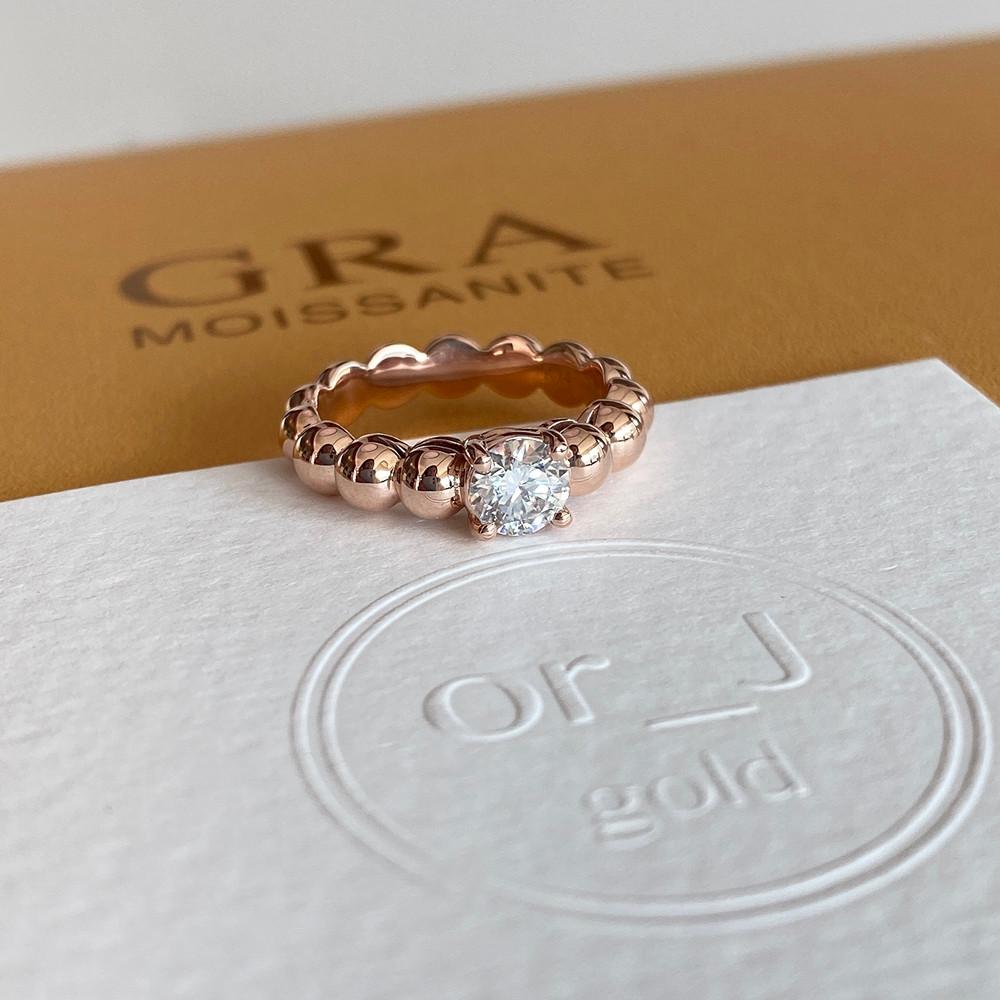 14k 18k 5부 모이사나이트 시그니티 라지 버블 볼반지