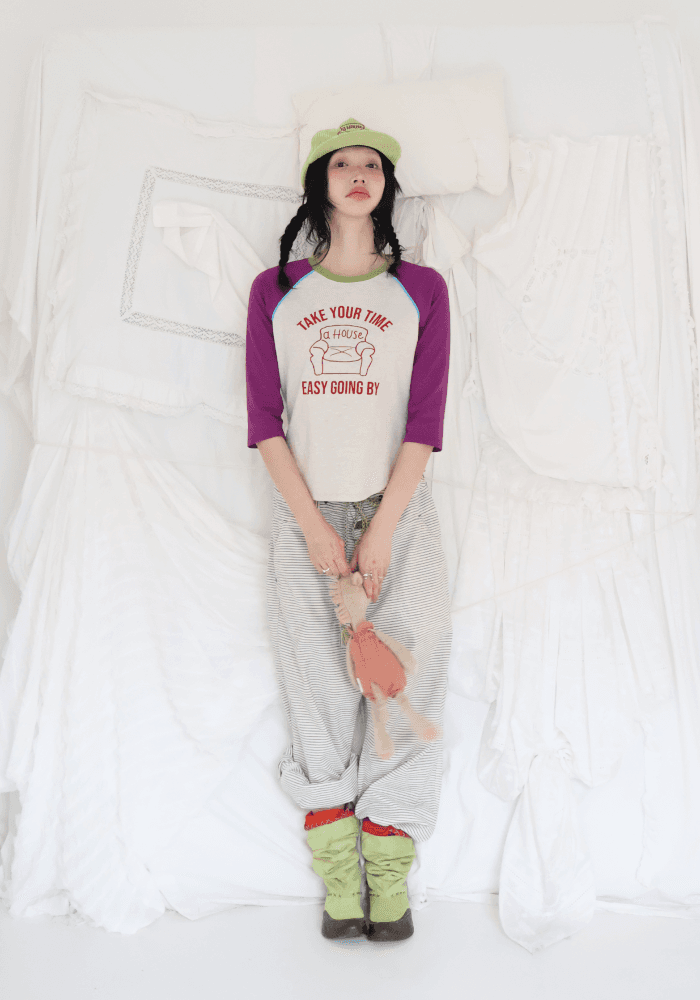 [4차 리오더] Sofa Raglan T-shirt_Purple