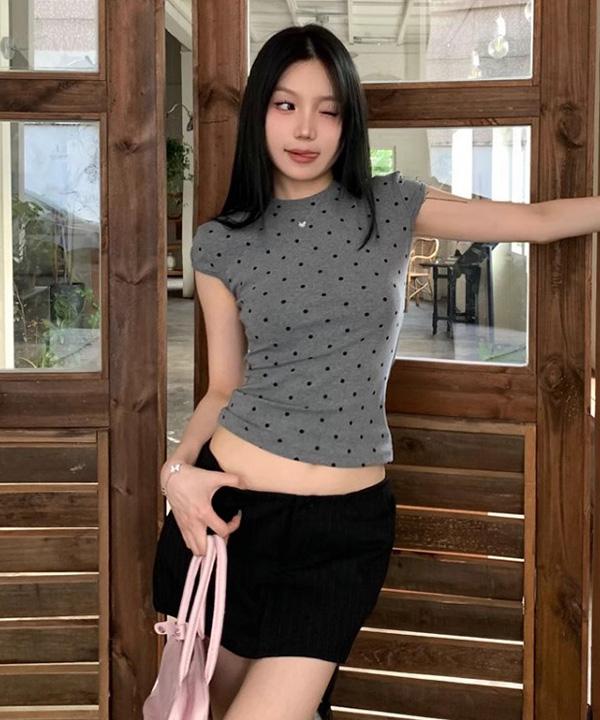 오늘출발 도트포유 라운드 반팔티 셀럽pick