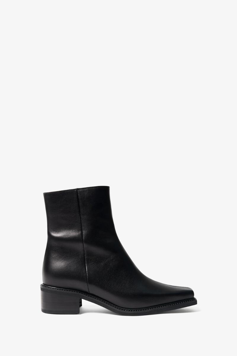 50mm Dakota Zipper Ankle Boots (Black)