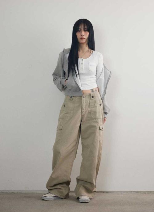 애즈온(ASON)  JED CARGO PANTS / BEIGE - 사이즈 & 후기 | 무신사