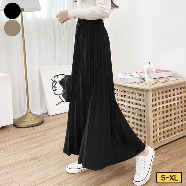 [라스트찬스]가비진 여성 숏 / 롱기장 선택 밴딩 롱 플리츠 스커트 주름 치마 빅사이즈까지 키작녀 키큰녀