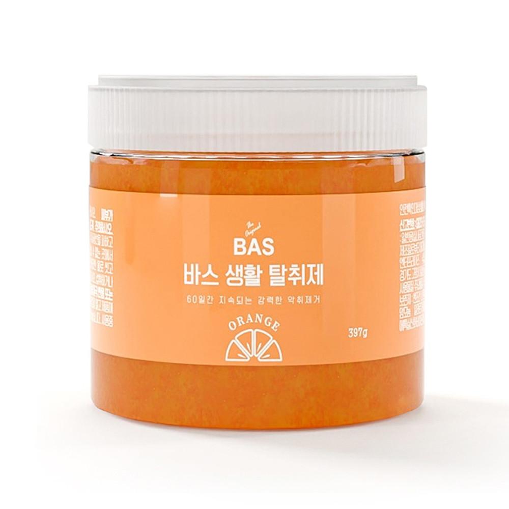 미국 BAS 초강력 바스 생활 탈취제 겔 397g 오렌지 화장실 차량 실내 담배 냄새제거