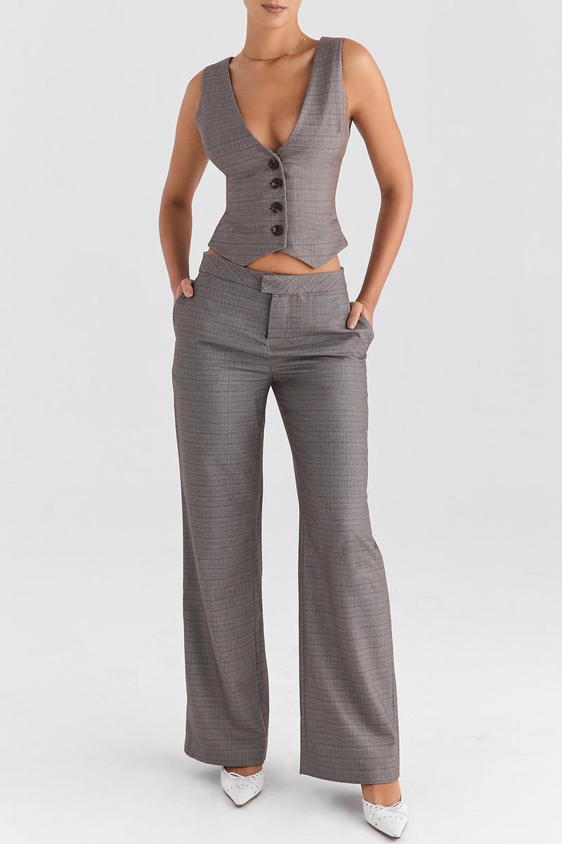 BROWN CHECK TROUSERS