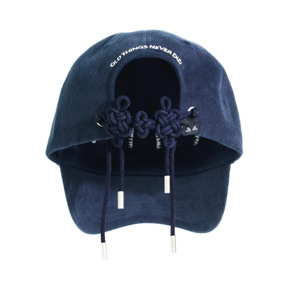 DOUBLE HEART KNOT CAP - NAVY