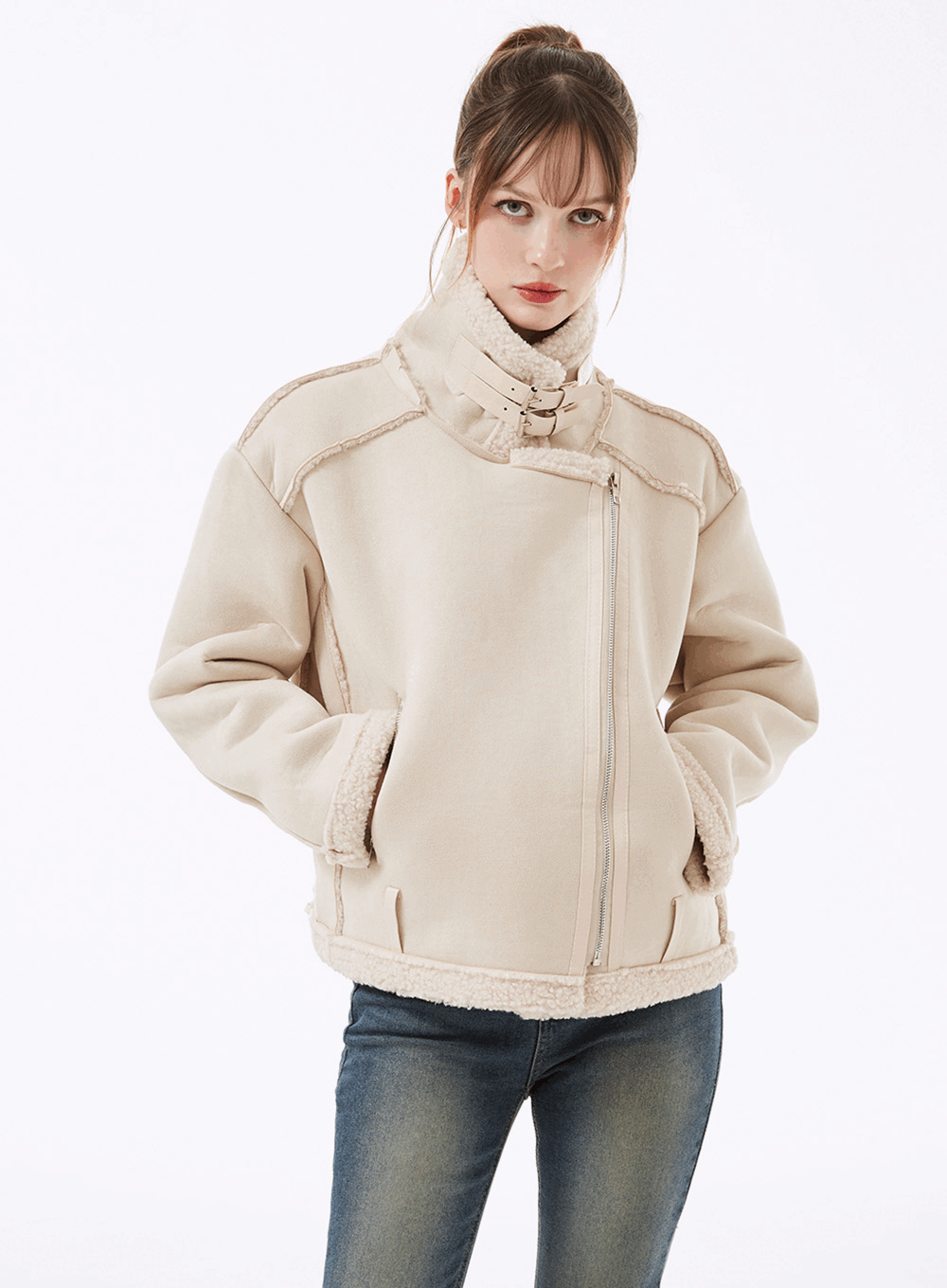 리건 베이직 무스탕 자켓