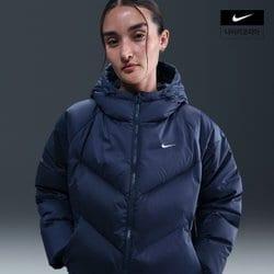 여성 나이키 스포츠웨어 윈드푸퍼 스톰 핏 루즈 후드 다운 패딩 HV5236-410