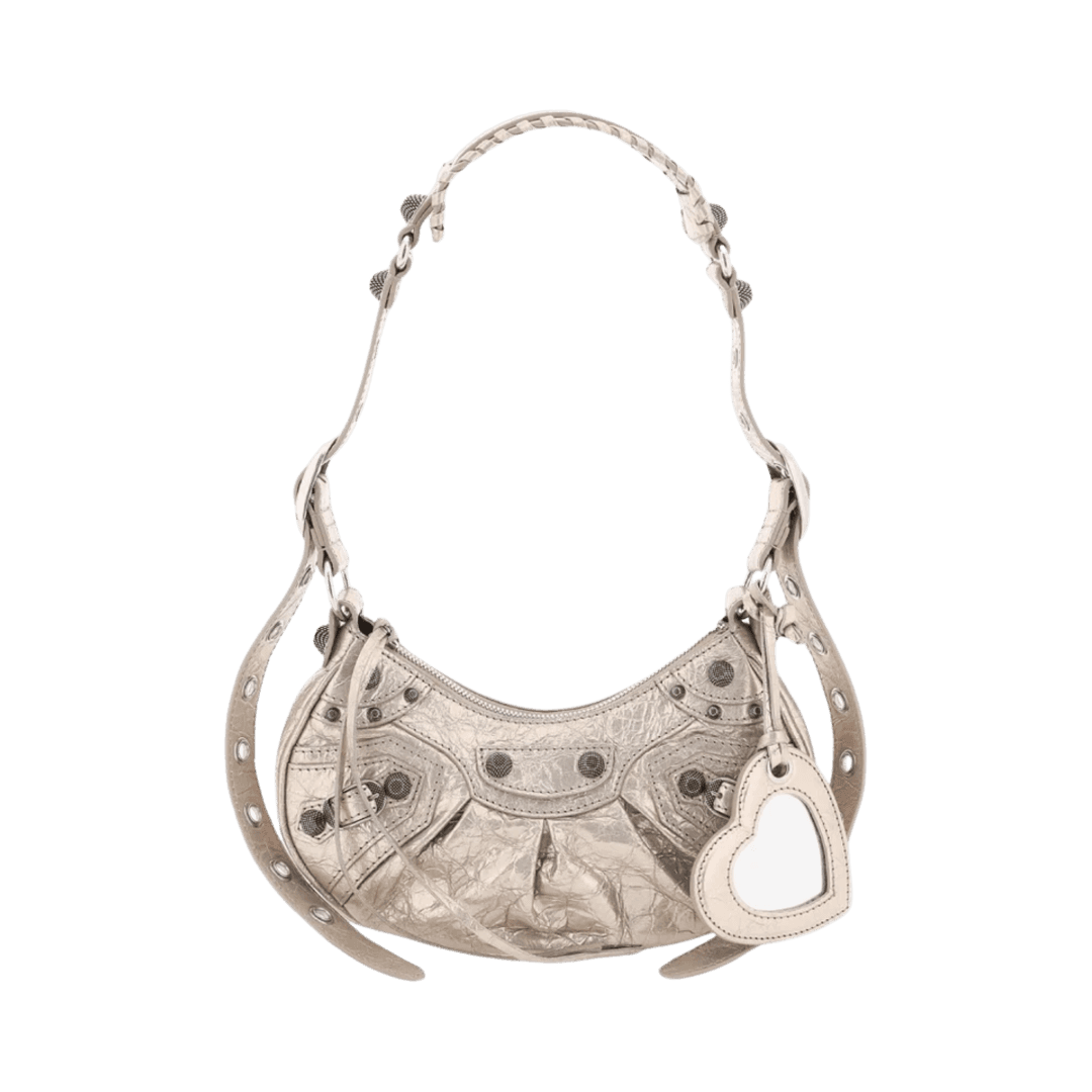 Balenciaga Le Cagole XS Shoulder Bag Metallized Beige