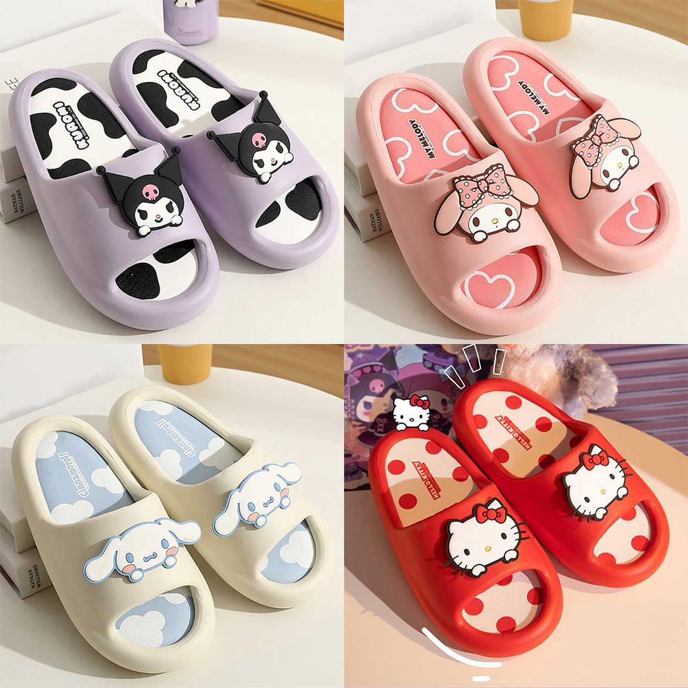 산리오 폭신폭신 클라우드 전면 EVA 슬리퍼 (쿠로미,마이멜로디,헬로키티,시나모롤) 실내화