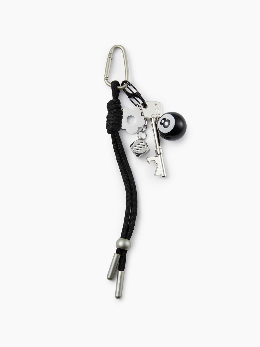 8 BALL & KEY & DICE KEYCHAIN