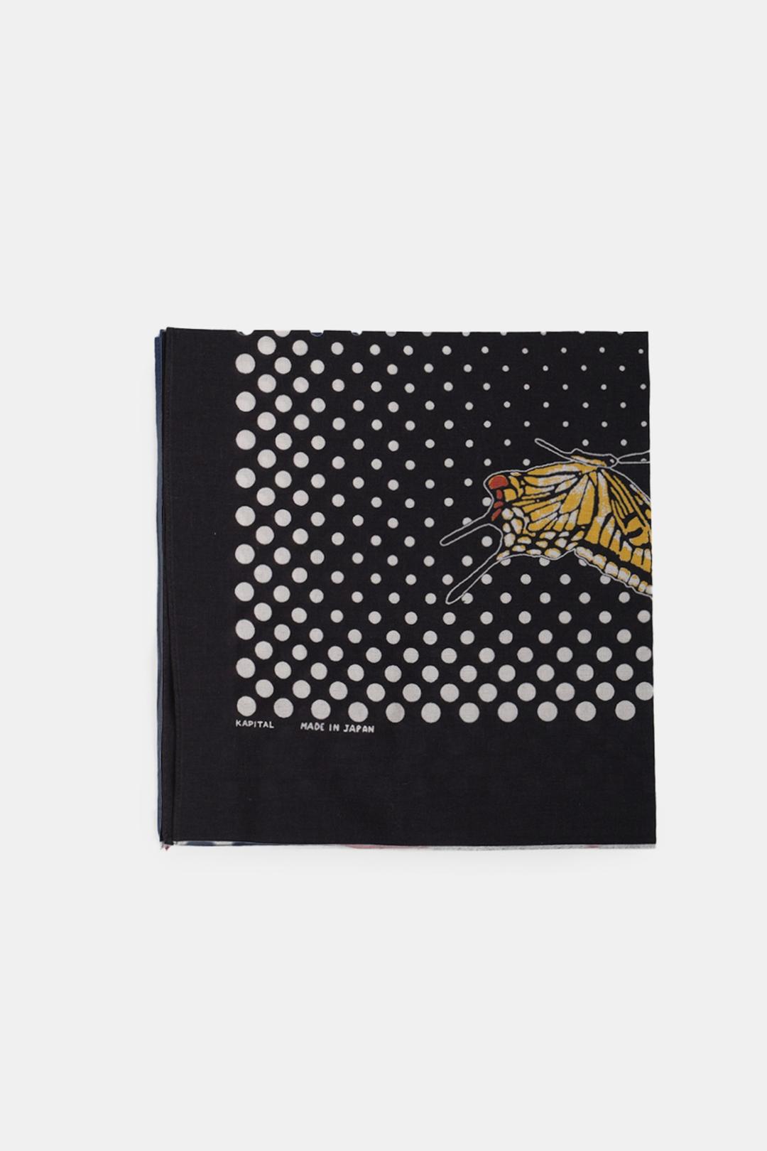 (25SS) FASTCOLOR SELVEDGE BANDANA (COCO SWALLOWTAIL) BLACK