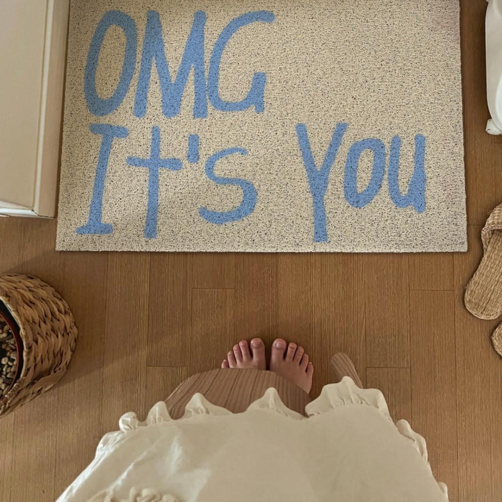 오브체리 웰컴 OMG 현관매트 코일매트 업소용 사무실 출입구 바닥 종이 패턴 발매트