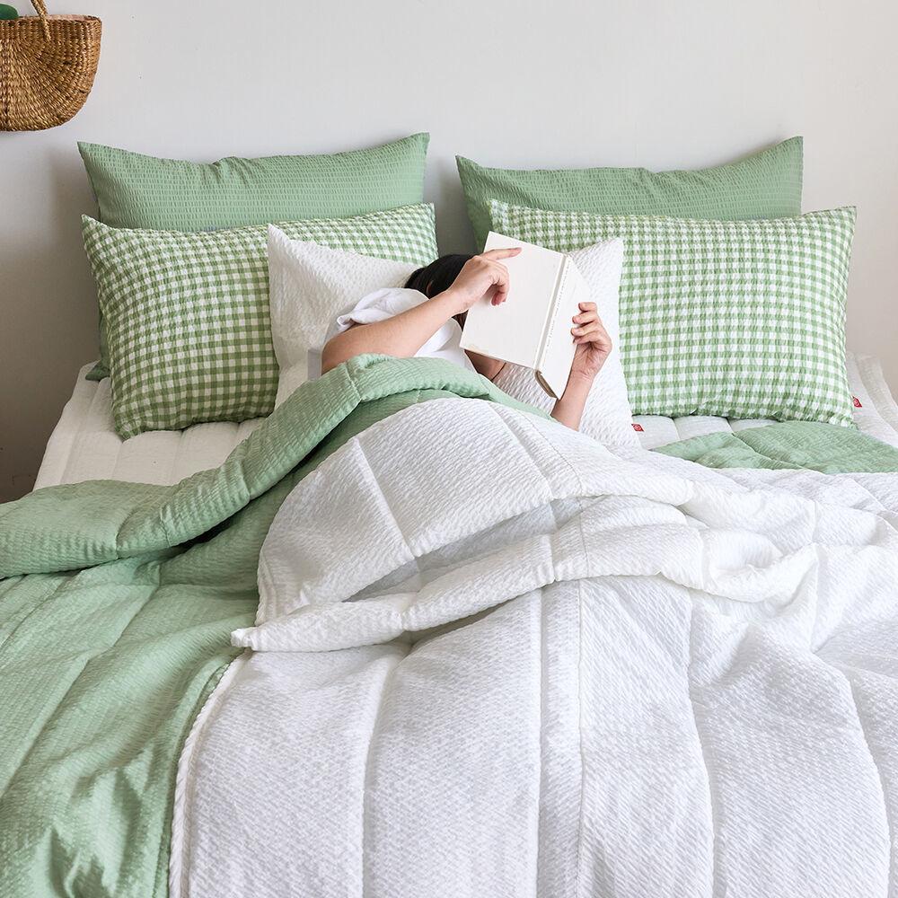 자연을 담은 바람 솔솔 뱀부 시어서커 얇은 차렵이불 여름이불 S/SS Q