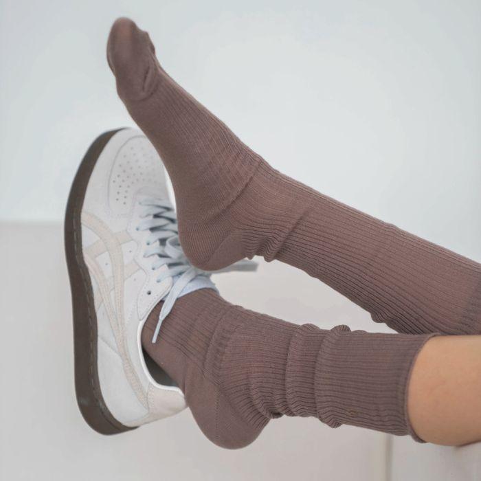 [hiig] no.134 cocoa long loose bud socks