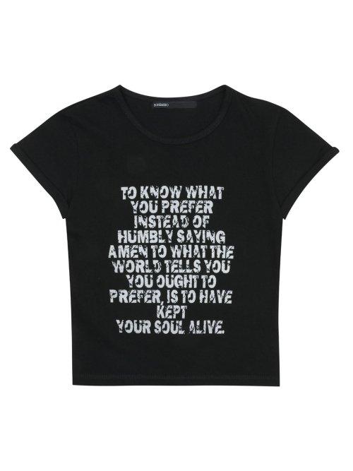 SILVER PAINTING T, BLACK
