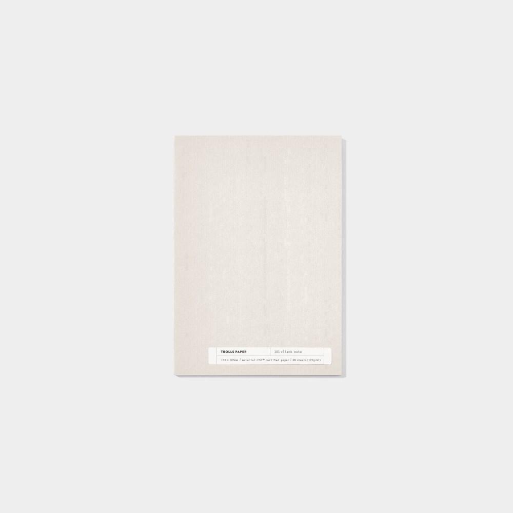 트롤스페이퍼 플레인 노트 101 Blank Note 무지 노트