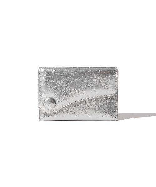 도트 새들 슬림 미니 교통 카드지갑 실버