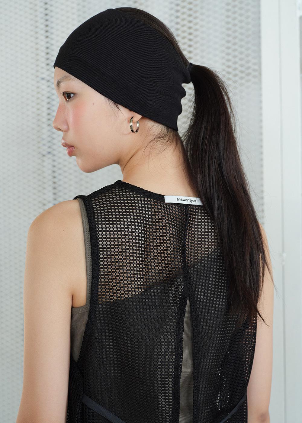 Mesh Netted Sleeveless black