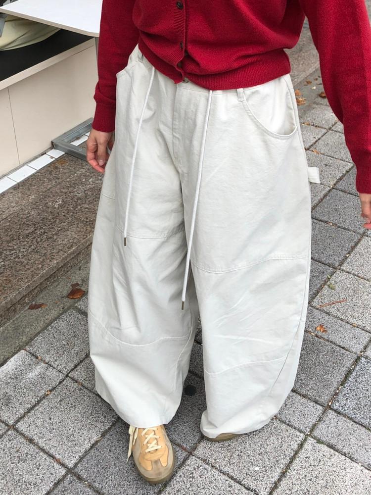 스트랩 오버 와이드 카고 파라슈트 벌룬 팬츠 3color