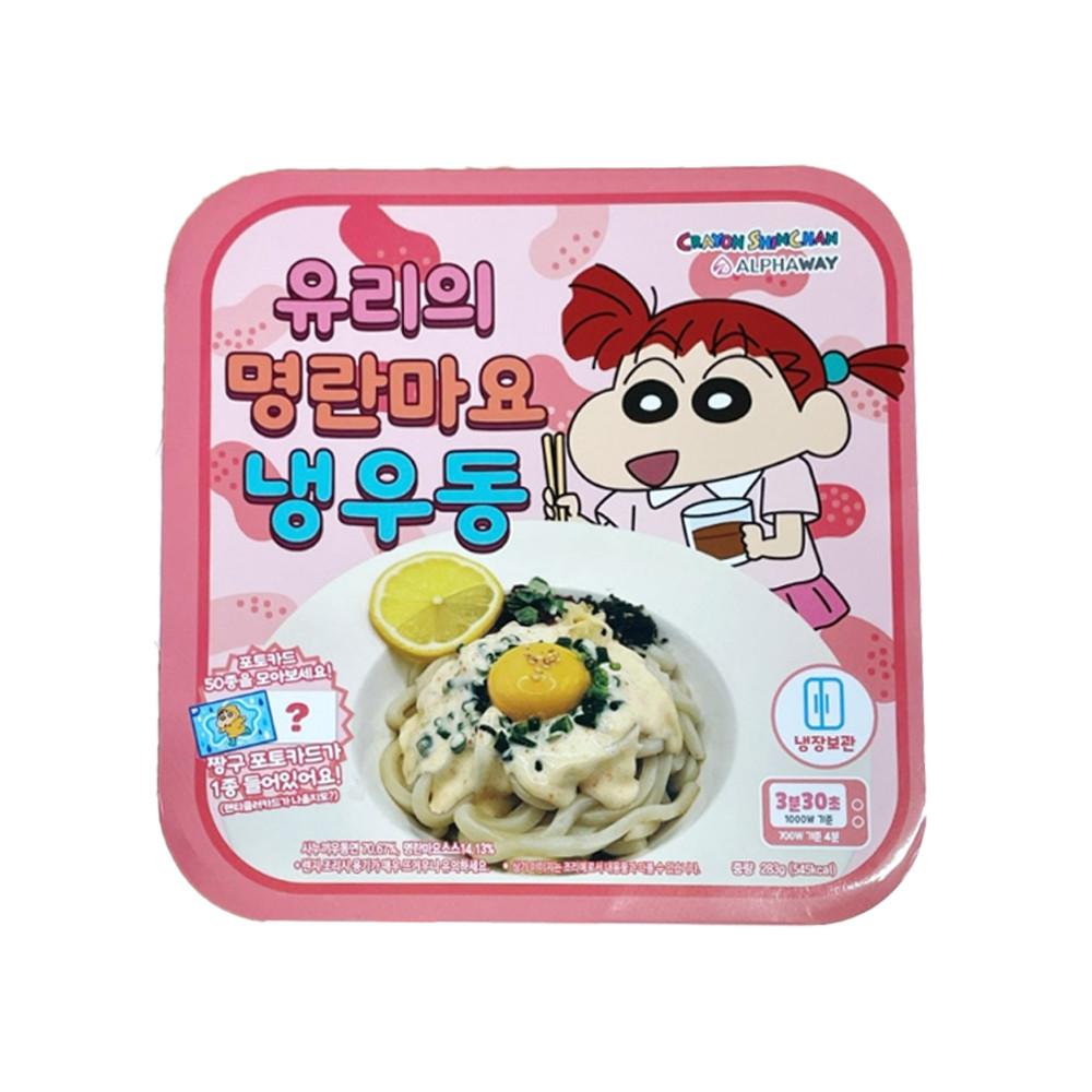 짱구 유리명란마요 냉우동 포토카드 랜덤 1종 283g x 1개