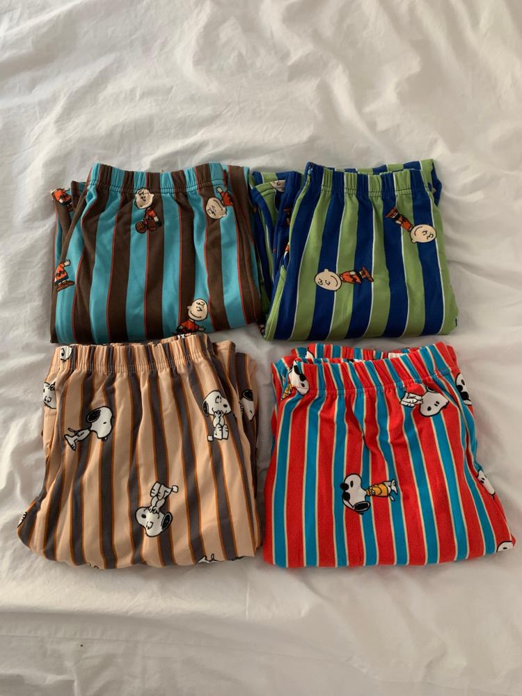 스누피 파자마 팬츠(남녀공용)