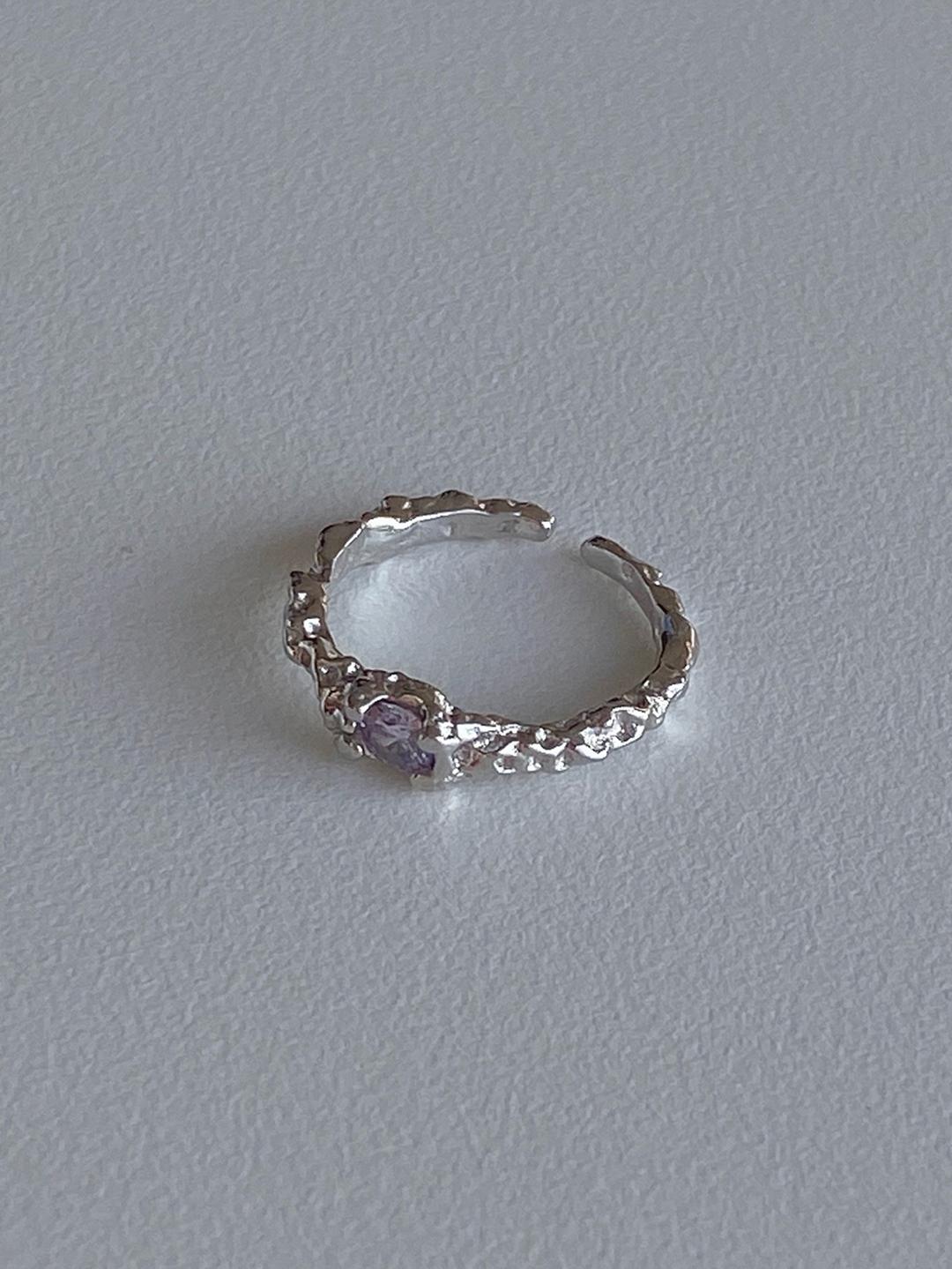 (925silver) Cliff lilac ring
