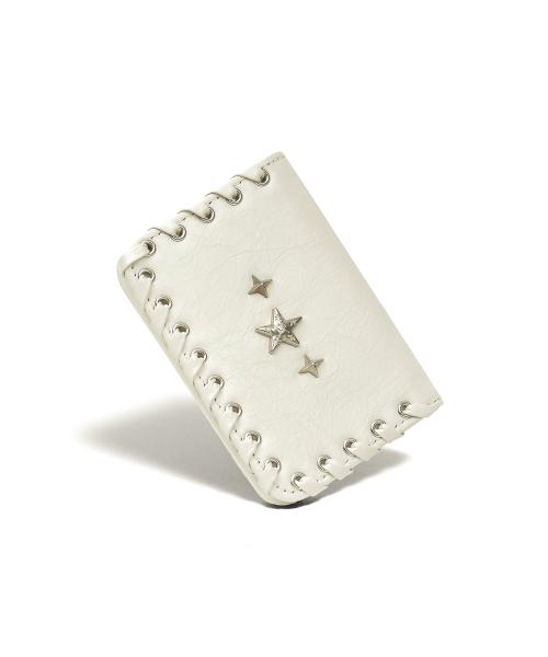 바인 포토 슬롯 웨스턴 명함 카드지갑 크랙화이트